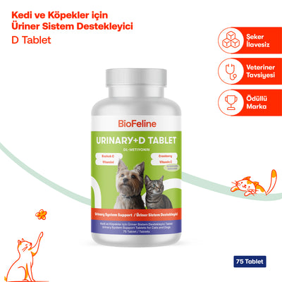 İdrar Yolu Sağlığı Tableti – Kedi ve Köpekler İçin Doğal Üriner Sistem Desteği (D Tablet)