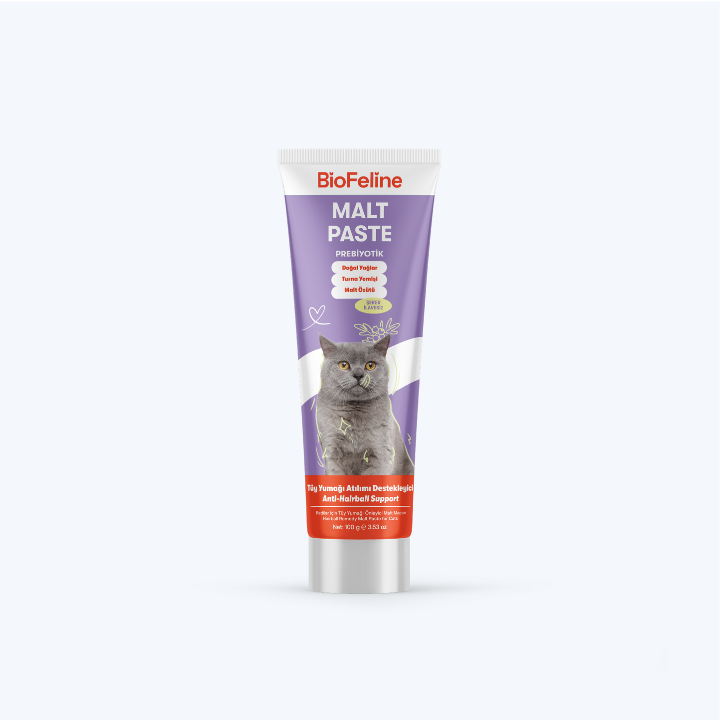 Tüy Yumağı Önleyici Kedi Maltı – Doğal Sindirim Destekli Macun (30g)