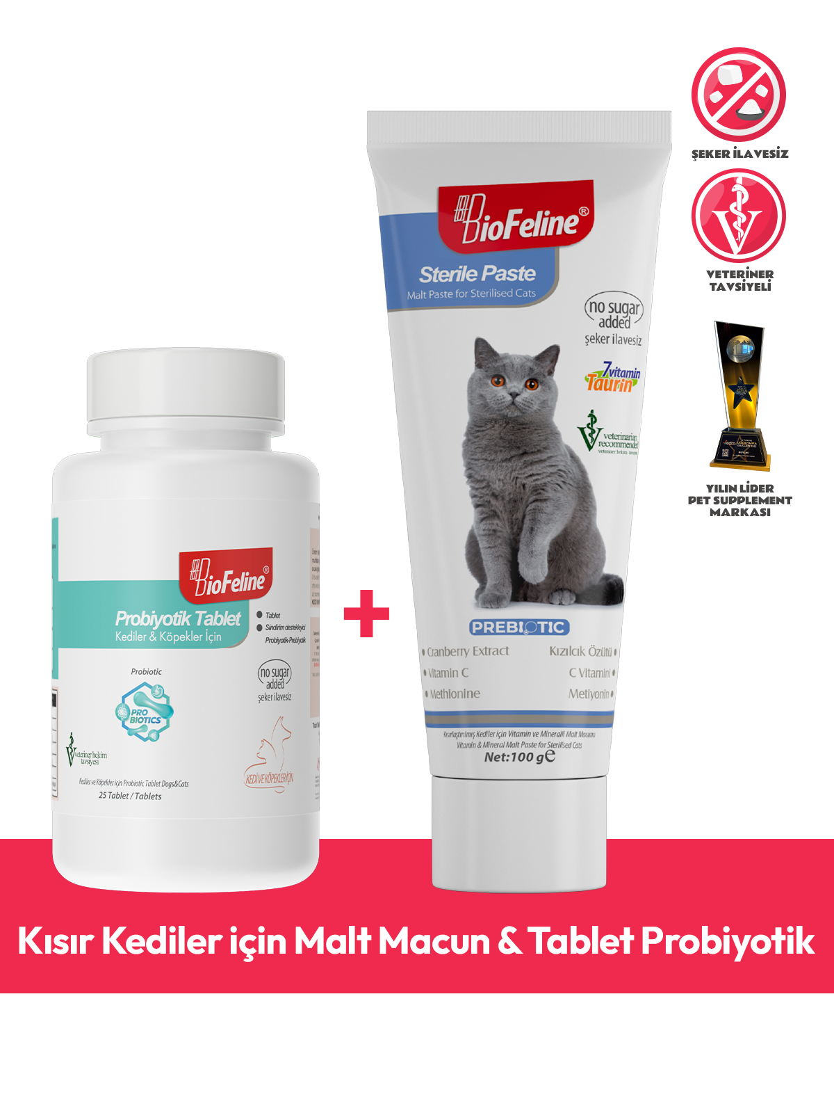 Kısır Kediler için Malt Macun & Tablet Probiyotik
