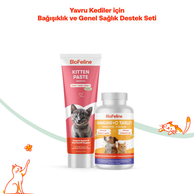Bağışıklık Zayıflığı ve Gelişim Desteği Sağlayıcı Yavru Kediler İçin Tablet & Malt Set