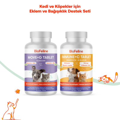 Eklem Sertliği ve Bağışıklık Düşüklüğü Azaltıcı Kedi ve Köpek Tablet Seti 75 Adet
