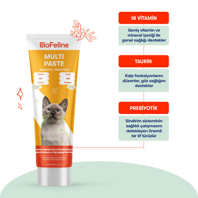 Bağışıklık Düşüklüğü ve Halsizlik Azaltıcı Kediler İçin Multivitamin Destek Seti