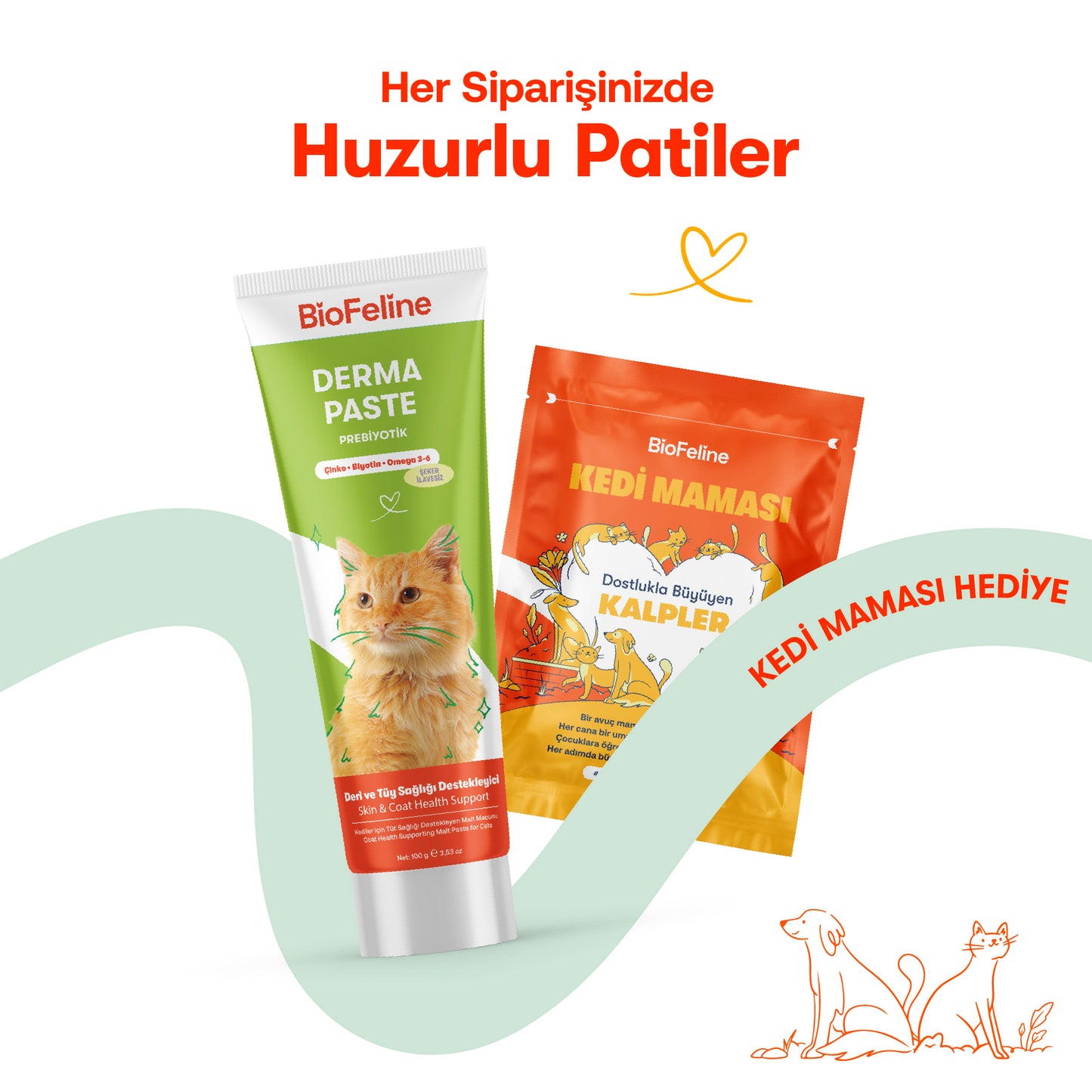 Tüy Dökülmesi Azaltıcı ve Deri Sağlığı Destekleyici Kediler İçin Derma Malt Macunu 100 ml