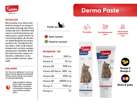 Plus+B For Cats 50ml & Fish Oil 200ml & Derma Paste 100g