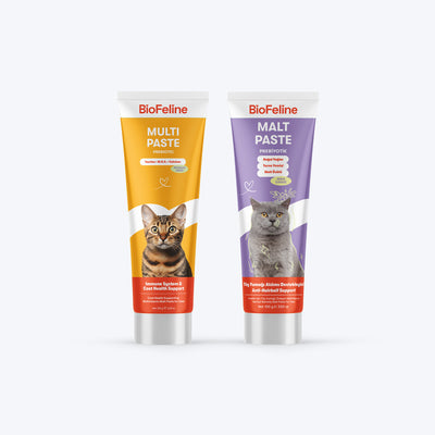 Kedi Macun Seti | Multivitamin + Tüy Yumağı Önleyici Malt Macunu | 2x100g