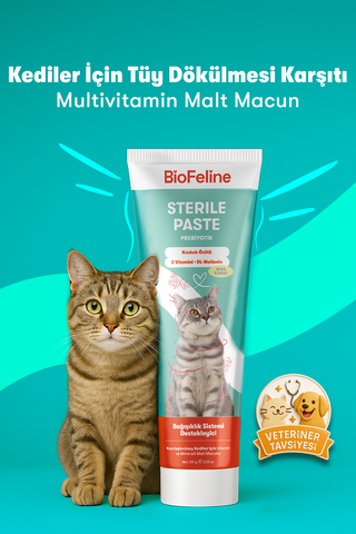 Sterile Paste 100g (Kısırlaştırılmış Kedilere Özel Bağışıklık Destekleyici ve Tüy Yumağı Önleyici Malt Macun)