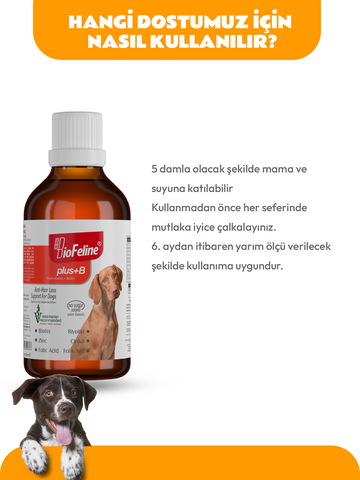 Plus+b For Dogs 50ml (Köpekler İçin Tüy Dökülmesi Engelleyici Biotin Tüy Sağlığı Damlası)