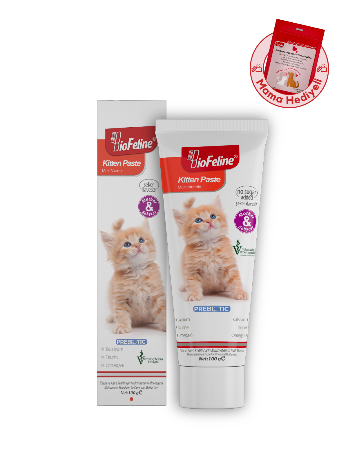 Kitten Paste 100g (Yavru & Anne Kedilerde Bağışıklık Sistemi Destekleyici Ve Tüy Yumağı Önleyici Multivitamin Macun)