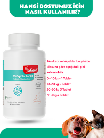 Tablet Probiyotik Kedi ve Köpek Bağışıklık Güçlendirici 25 Tablet