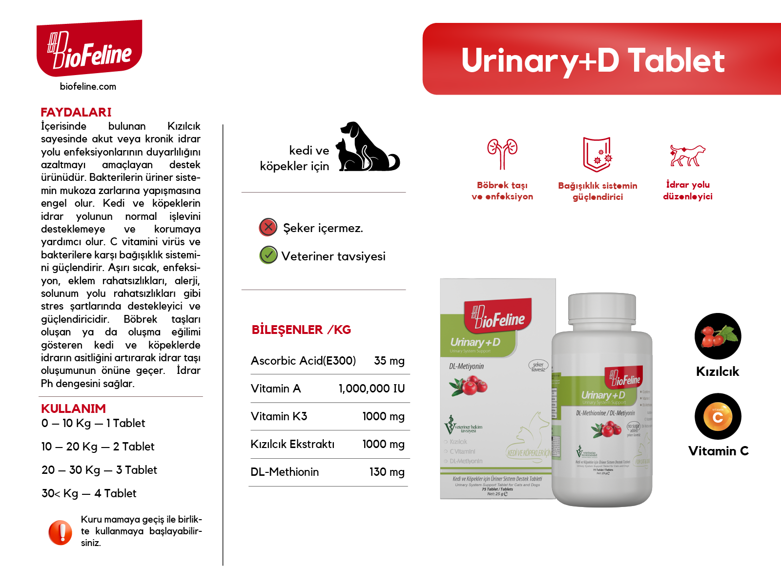 Sterile Paste 100g & Urinary+D Tablet & Immune+C Tablet